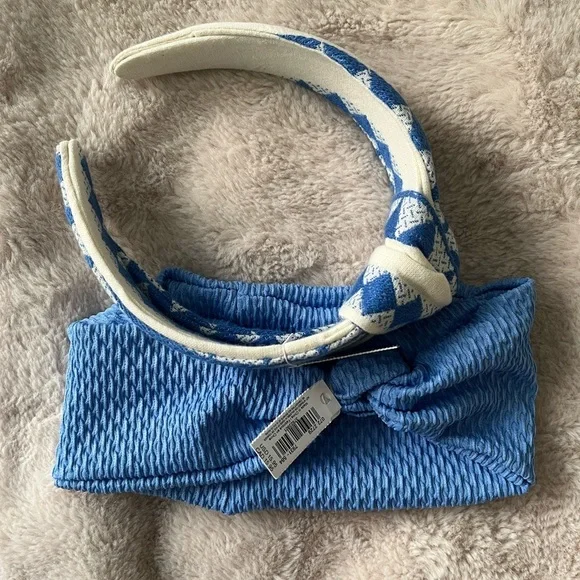 2/$20 ✨NWT Aerie Headbands Blue and White Set of 2 - Picture 7 of 7